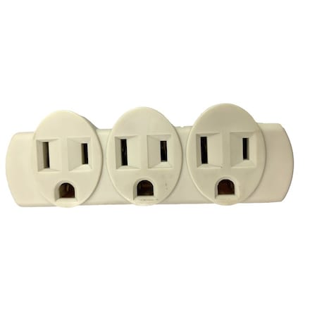 Projex Plug Adapter, Outlet Tap, 1-15P, White FA-351B/15PRJ